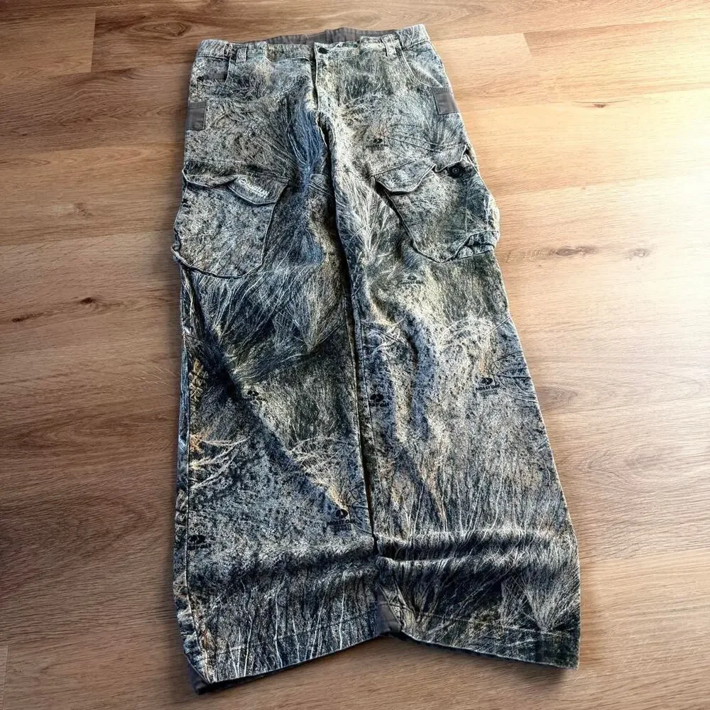 Magellan Mossy Oak Baggy Camo Cargo Pants Size M Utility Hunting Workwear